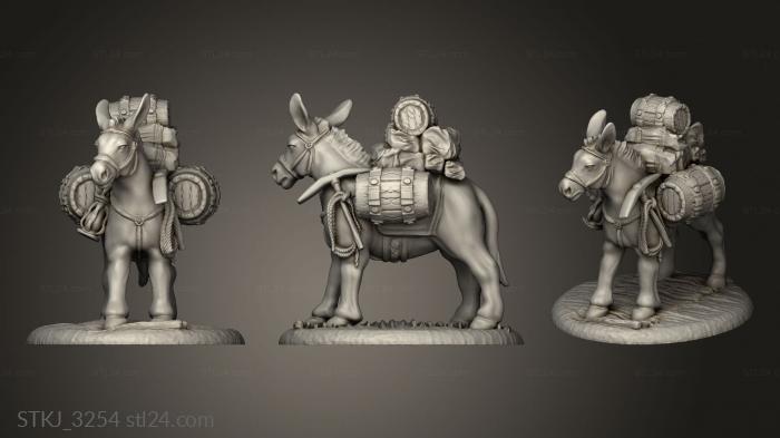 Animal figurines (Mule, STKJ_3254) 3D models for cnc