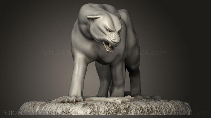 Animal figurines (Panther, STKJ_3258) 3D models for cnc