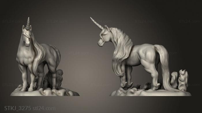Animal figurines (Unicorn, STKJ_3275) 3D models for cnc