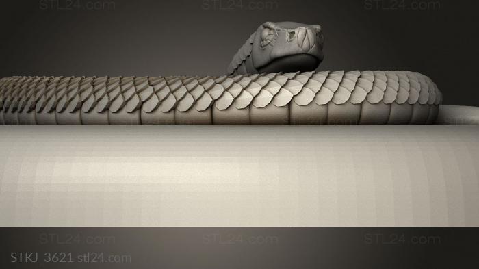 Animal figurines (Bushido the Game Izu Serpents, STKJ_3621) 3D models for cnc