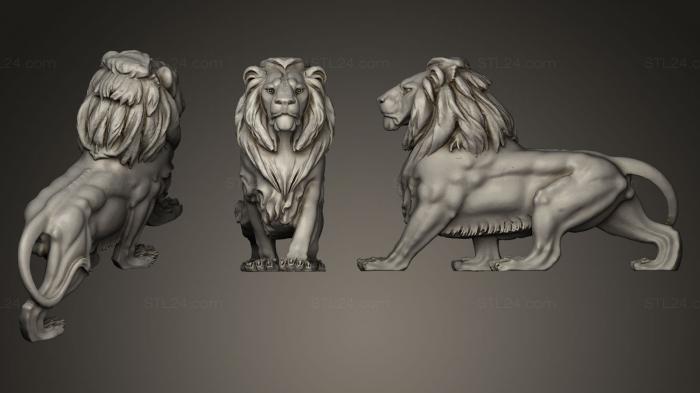 Figurines lions tigers sphinxes (crouching lion great tors, STKL_0014) 3D models for cnc