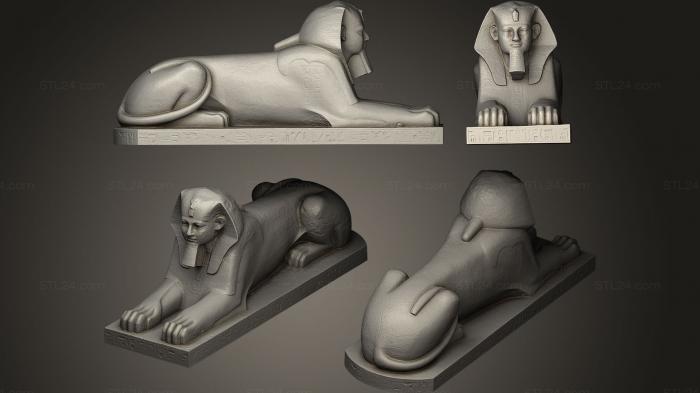 Figurines lions tigers sphinxes (Crystal Palace Sphinx, STKL_0018) 3D models for cnc