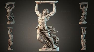 New Products Caryatid with an antique cup - female figure of Atlas 3d model