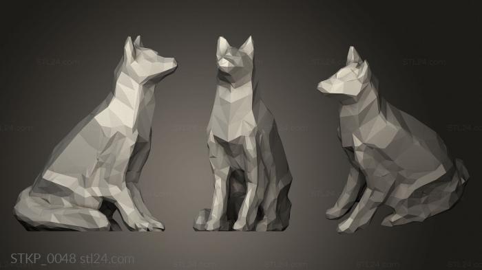 Низкополигональный Эскиз Wolf Vr Без Поддержки