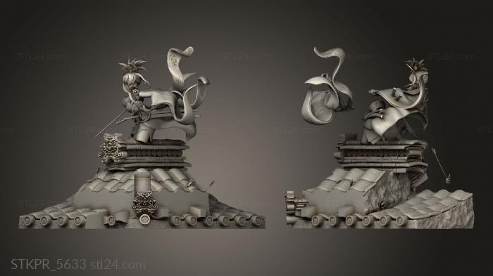 Figurines simple (Red Bushido Miyamoto Musashi ARROW, STKPR_5633) 3D models for cnc