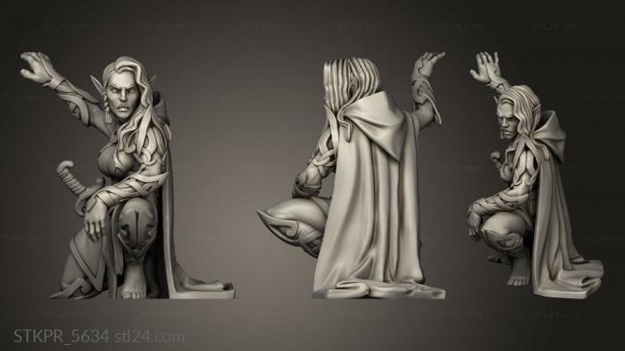 Figurines simple (Redleaf Elves Huntress, STKPR_5634) 3D models for cnc