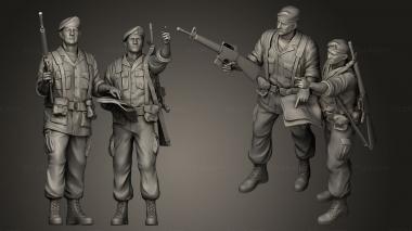 Military figurines Thai US Special Forces Brotherhood Monument 3d model