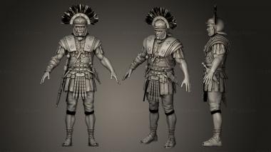 Military figurines Roman Centurion Evocatus 3d model