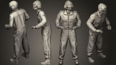 Military figurines tank crew leopard 03 3d model