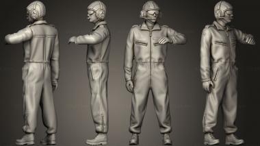 Military figurines tank crew leopard 05 3d model