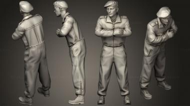 Military figurines tank crew leopard 06 3d model
