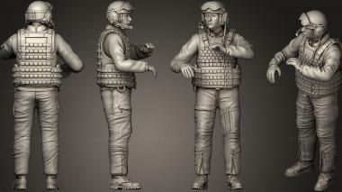 Military figurines Abrams US tank crew 1 3d model