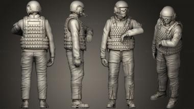 Military figurines Abrams US tank crew 2 3d model