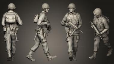 Military figurines American soldiers 2 1 3d model