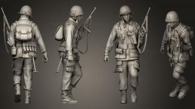 Military figurines American soldiers 2 3 3d model
