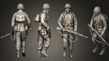 Military figurines American soldiers 2 5 3d model
