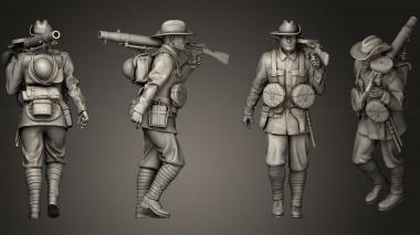 Military figurines Australia soldiers 1 3d model