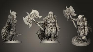 Military figurines Barbarian With Greataxe 3d model