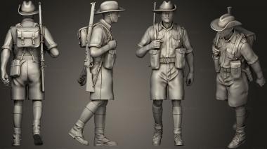 Military figurines British Australia soldiers 2 3d model