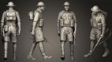 Military figurines British Australia soldiers 2 1 3d model