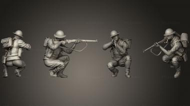 Military figurines British soldiers 2 3 3d model