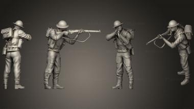 Military figurines British soldiers 2 4 3d model