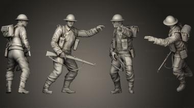 Military figurines British soldiers 2 5 3d model