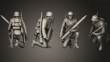 Military figurines Flak 88 and soldiers 3d model