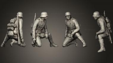 Military figurines Flak 88 and soldiers 2 3d model