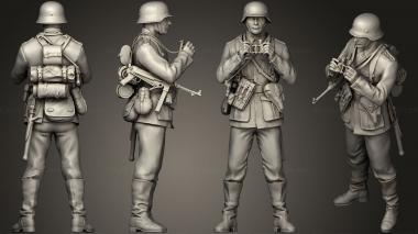 Military figurines Flak 88 and soldiers 6 3d model