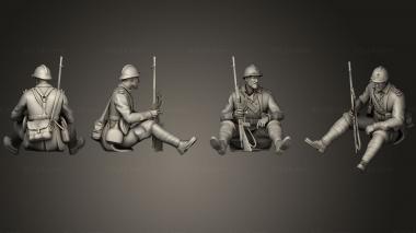 Military figurines French soldier 224 2 3d model
