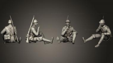 Military figurines French soldier 224 3 3d model