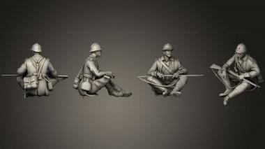 Military figurines French soldier 224 4 3d model