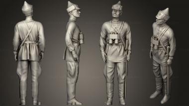 Military figurines Man in military uniform 0116 1 3d model