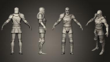Military figurines Medieval Knight Armor 3d model