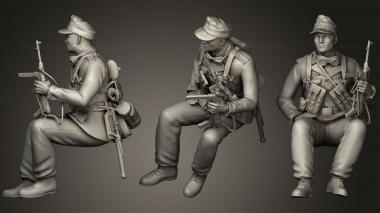 Military figurines soldiers Afrika Korps02 3d model