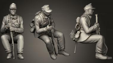 Military figurines soldiers Afrika Korps04 3d model