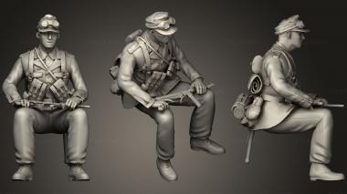 Military figurines soldiers Afrika Korps05 3d model