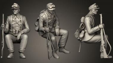 Military figurines soldiers Afrika Korps06 3d model