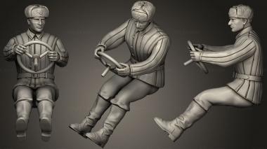 Military figurines soldiers drivers ussr 2 01 3d model