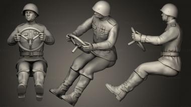 Military figurines soldiers drivers ussr 2 02 3d model
