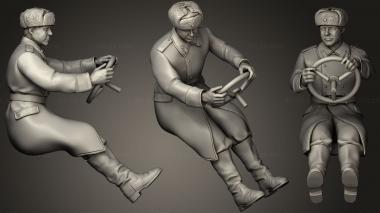 Military figurines soldiers drivers ussr 2 04 3d model
