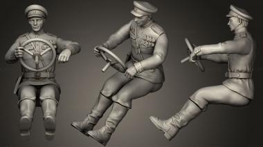 Military figurines soldiers drivers ussr 2 05 3d model