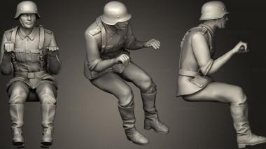 Military figurines soldiers for Flak 88 5 3d model