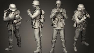 Military figurines soldiers for Flak 88 7 3d model