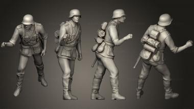 Military figurines soldiers for Flak 10 3d model