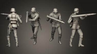 Military figurines soldiers for Flak 88 11 3d model