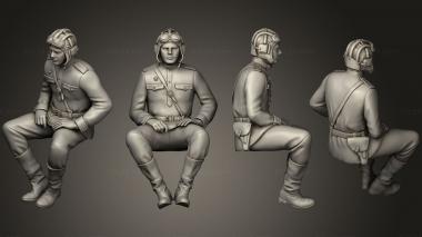 Military figurines Tank Crew 2 Russia 05 3d model