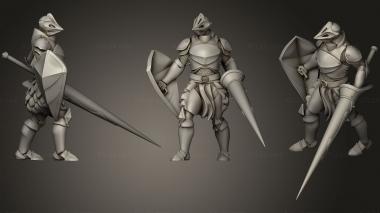 Military figurines Allorin Knight Lancer 3d model