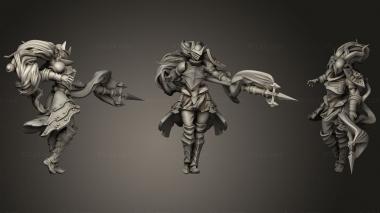 Military figurines Allorin Knight Queen 3d model